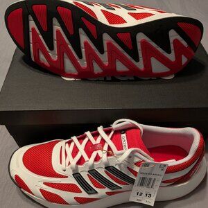 NEW Adidas Adizero Aruku Red and White Sneakers. Size 12